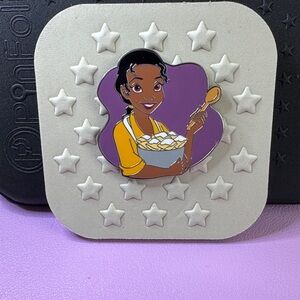 Disney Tiana Purple and Yellow Enamel Pin chefs collection